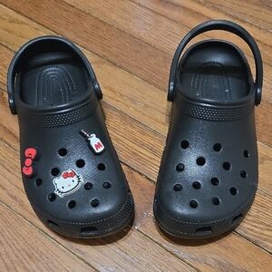 Hello Kitty  Black Crocs